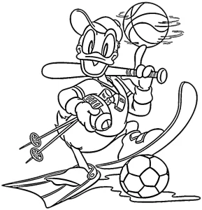coloriage Donald Duck à imprimer gratuitement