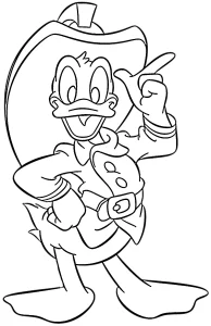 coloriage Donald Duck à imprimer pdf gratuit