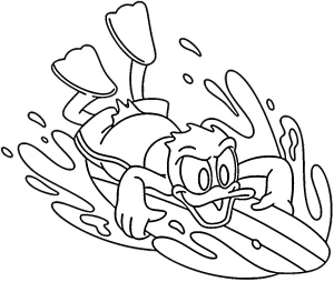 coloriage Donald Duck à imprimer a4