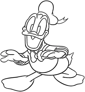 coloriage Donald Duck a colorier en ligne