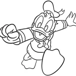 image de coloriage Donald Duck pour enfant