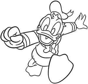 image de coloriage Donald Duck pour enfant