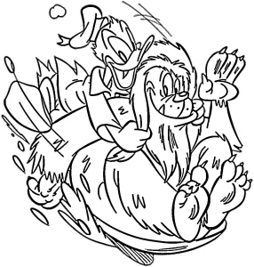 coloriage Donald Duck a imprimer gratuitement