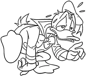 coloriage Donald Duck à imprimer pdf gratuit