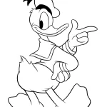 coloriage Donald Duck à imprimer kawaii