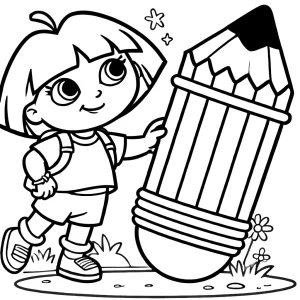 coloriage Dora a colorier en ligne gratuitement