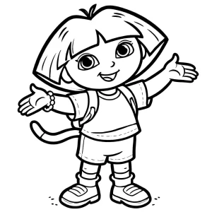 coloriage Dora pour enfants à télécharger