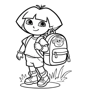 coloriage Dora a colorier en ligne gratuitement