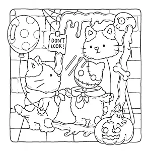 coloriage Fuzzy Hygge à imprimer pour enfant de 6 ans