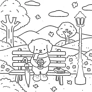 coloriage Fuzzy Hygge pour enfant de 6 ans