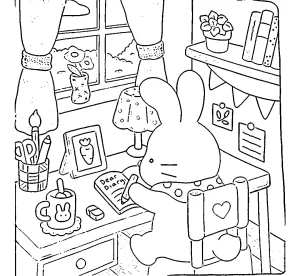 coloriage Fuzzy Hygge pour enfant de 5 ans