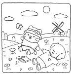 coloriage Fuzzy Hygge a imprimer pour enfant de 4 ans
