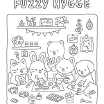 coloriage Fuzzy Hygge pour enfants à télécharger