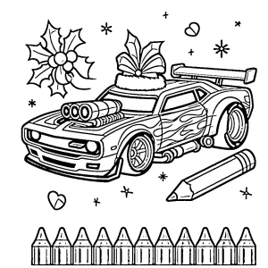 coloriage Hot Wheels a colorier en ligne