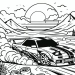 coloriage Hot Wheels à imprimer pour enfant de 2 ans