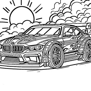 coloriage Hot Wheels gratuit à imprimer