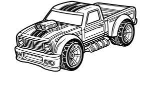 imprimer coloriage Hot Wheels gratuit
