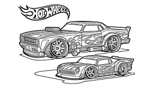 coloriage Hot Wheels pour enfant de 10 ans