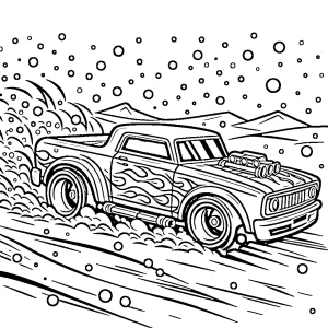 coloriage Hot Wheels pour enfant de 8 ans