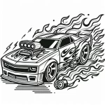coloriage Hot Wheels et apprentissage