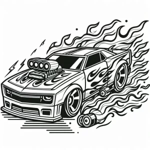 coloriage Hot Wheels et apprentissage