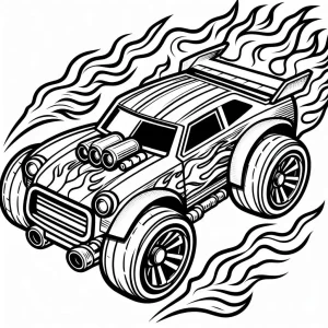 coloriage Hot Wheels et decoupage