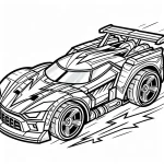 coloriage Hot Wheels a colorier en ligne gratuitement