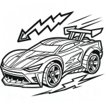 coloriage Hot Wheels à imprimer pour enfant de 12 ans
