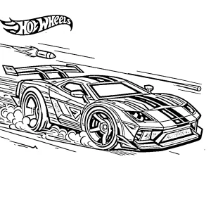 coloriage Hot Wheels à imprimer pdf gratuit