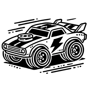 coloriage Hot Wheels pour enfant de 8 ans