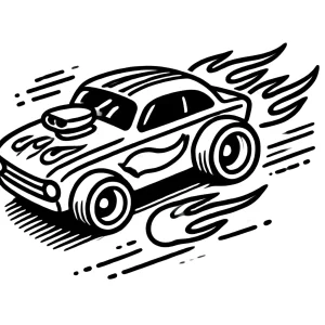 coloriage Hot Wheels pour bebe a imprimer