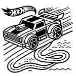 coloriage Hot Wheels pour bebe a imprimer