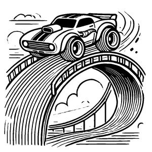 coloriage Hot Wheels pour enfant de 8 ans