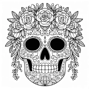 coloriage Jour des morts gratuit pour enfants
