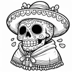 coloriage Jour des morts pour enfant