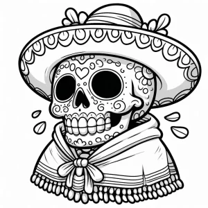 coloriage Jour des morts pour enfant