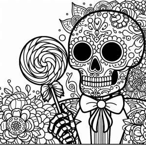coloriage Jour des morts et dessin a imprimer