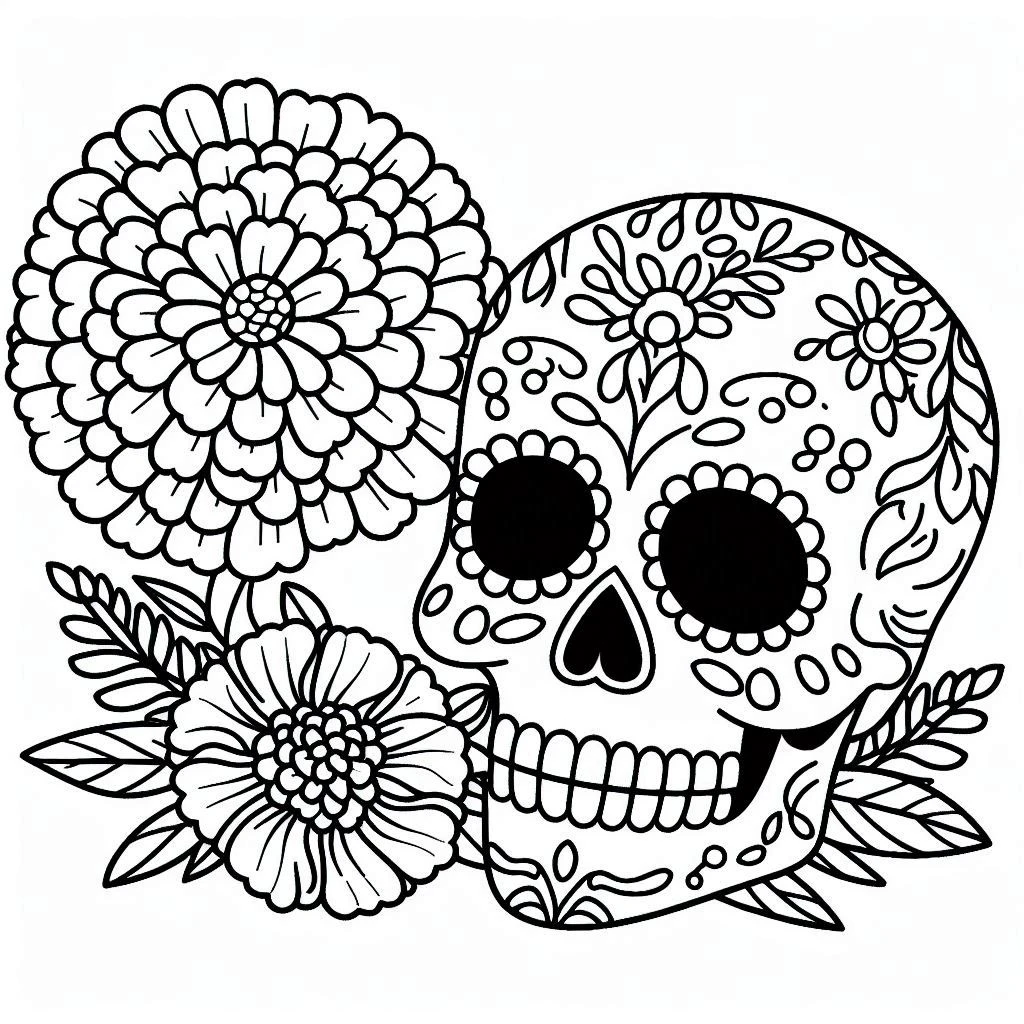 Tranh tô màu Jour des morts