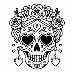 image pour coloriage Jour des morts enfant