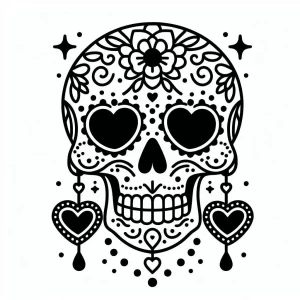 coloriage Jour des morts et dessin a imprimer