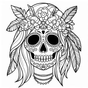 coloriage Jour des morts a imprimer