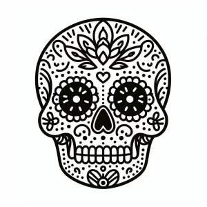 coloriage Jour des morts et dessin a imprimer