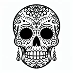 imprimer coloriage Jour des morts gratuit