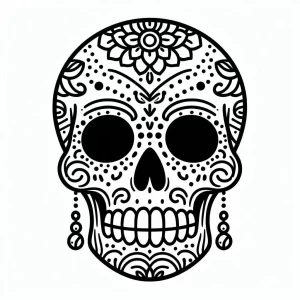 imprimer coloriage Jour des morts gratuit