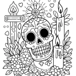 coloriage Jour des morts à imprimer gratuitement pdf
