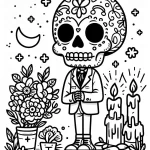coloriage Jour des morts a imprimer gratuit