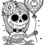 imprimer coloriage Jour des morts gratuit