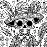 coloriage Jour des morts pour enfant