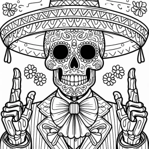 coloriage Jour des morts a dessiner et imprimer