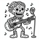 coloriage Jour des morts à imprimer gratuitement pdf